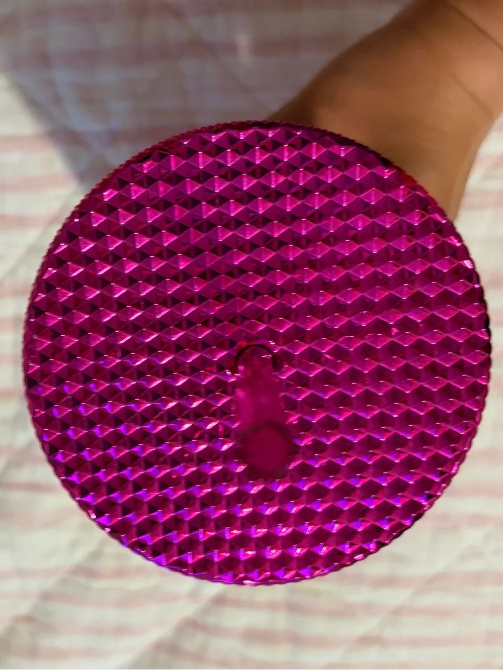LIKE NEW LTD EDITION Starbucks Metallic Fuchsia Studded Tumbler with Straw